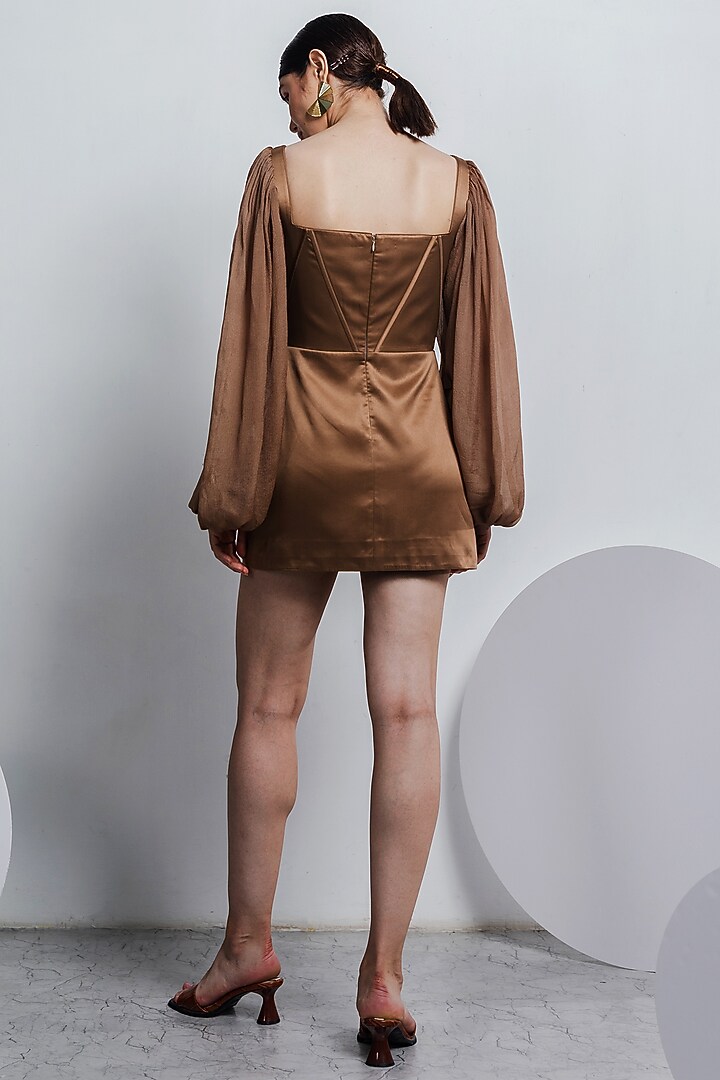 Brown Corset Summer Dress by Zosia at Pernia's Pop Up Shop