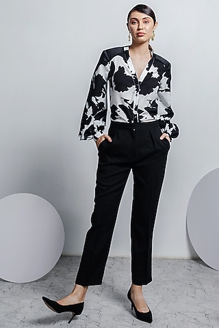 Black & White Printed Shirt by Zosia