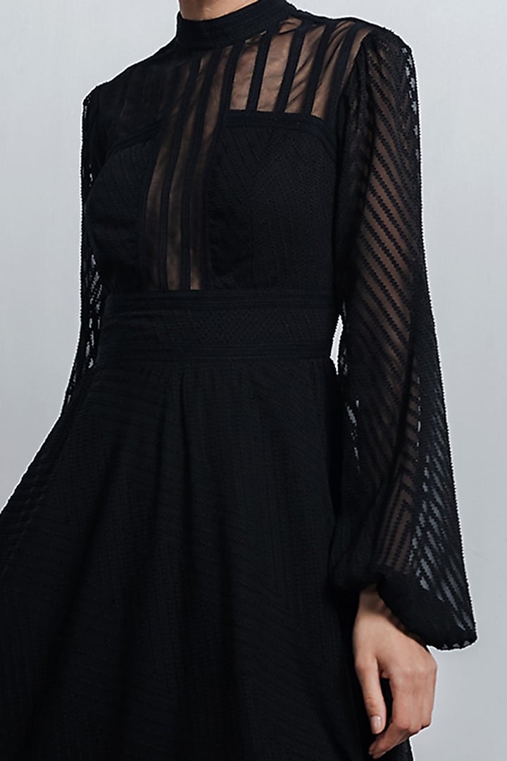 Black Banana Crepe Midi Summer Dress by Zosia at Pernia's Pop Up Shop