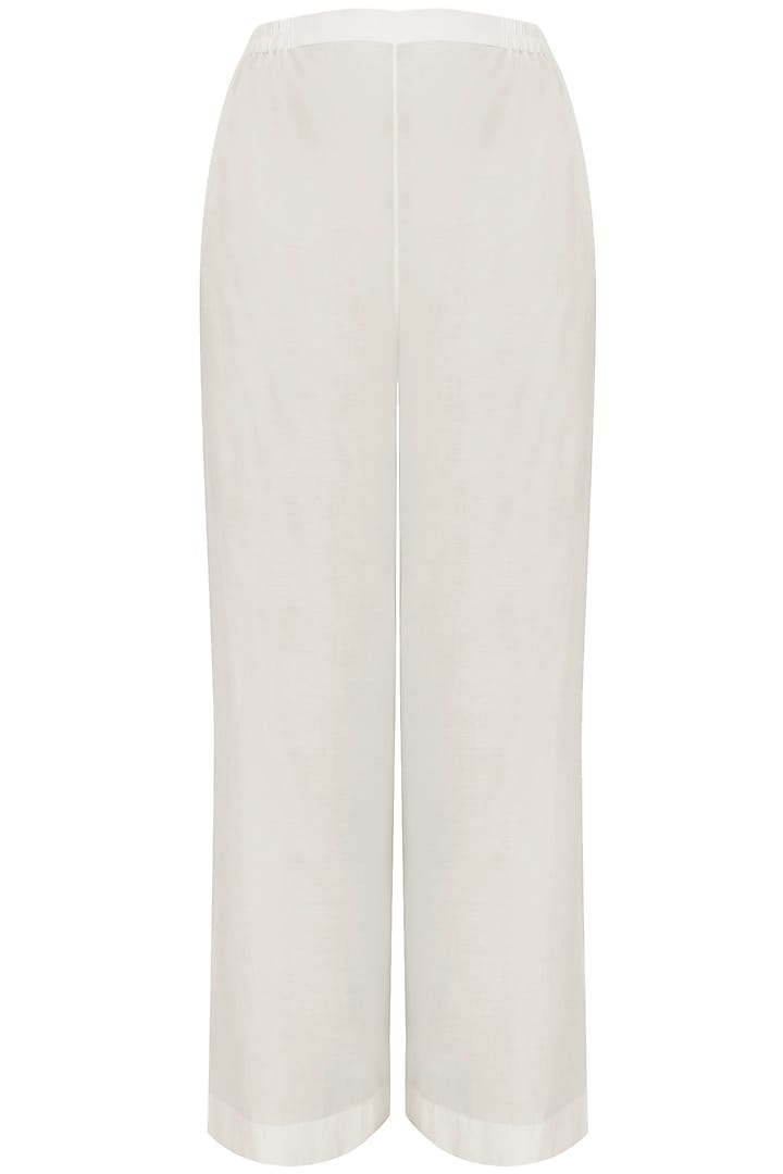 Ivory pearl work afghani jacket with wide leg pants available only at Pernia's Pop Up Shop.