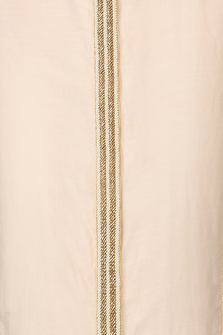 Peach pearl work pleated afghani jacket with wide leg pants available only at Pernia's Pop Up Shop.