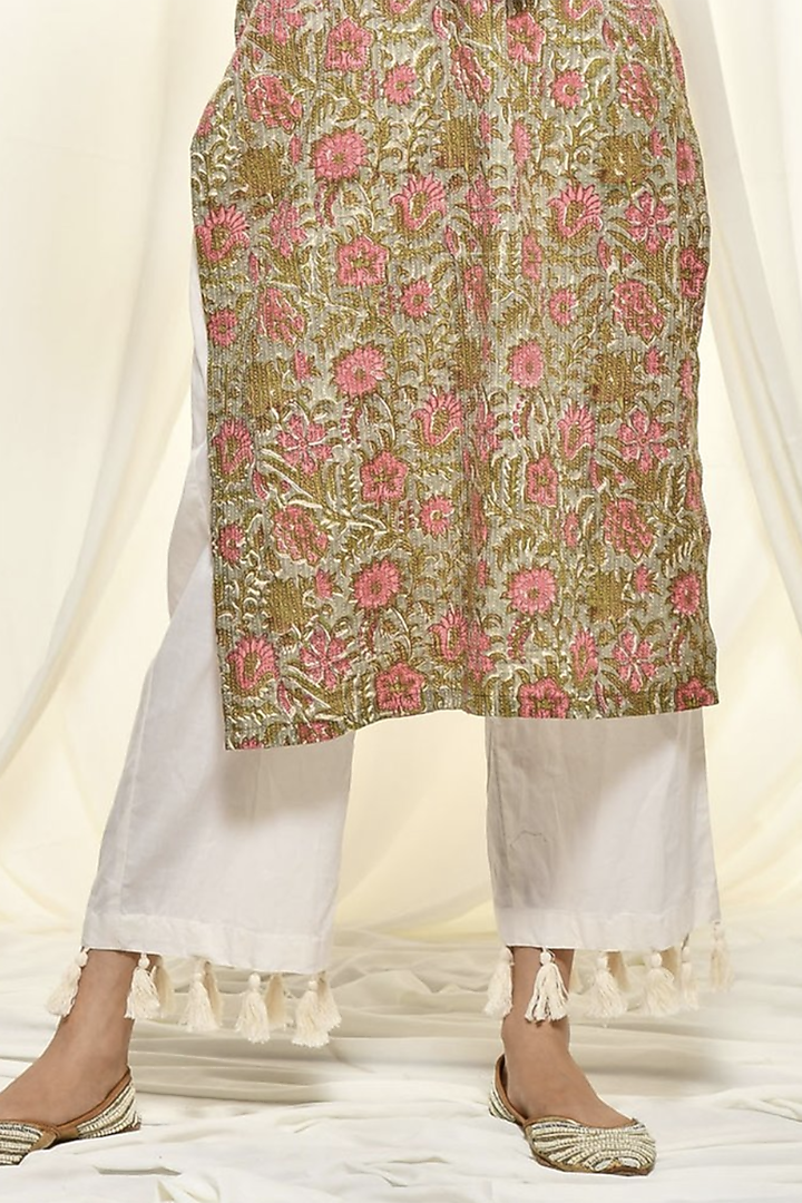 White Cotton Pants by Zumaira The Label at Pernia's Pop Up Shop