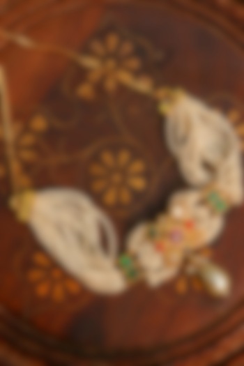 Gold Plated Jadau Kundan Polki Bracelet by Zevar King at Pernia's Pop Up Shop