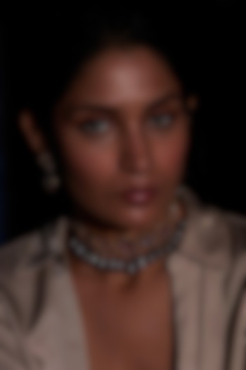 Gold Plated Jadau Kundan Polki Choker Necklace Set by Zevar King at Pernia's Pop Up Shop