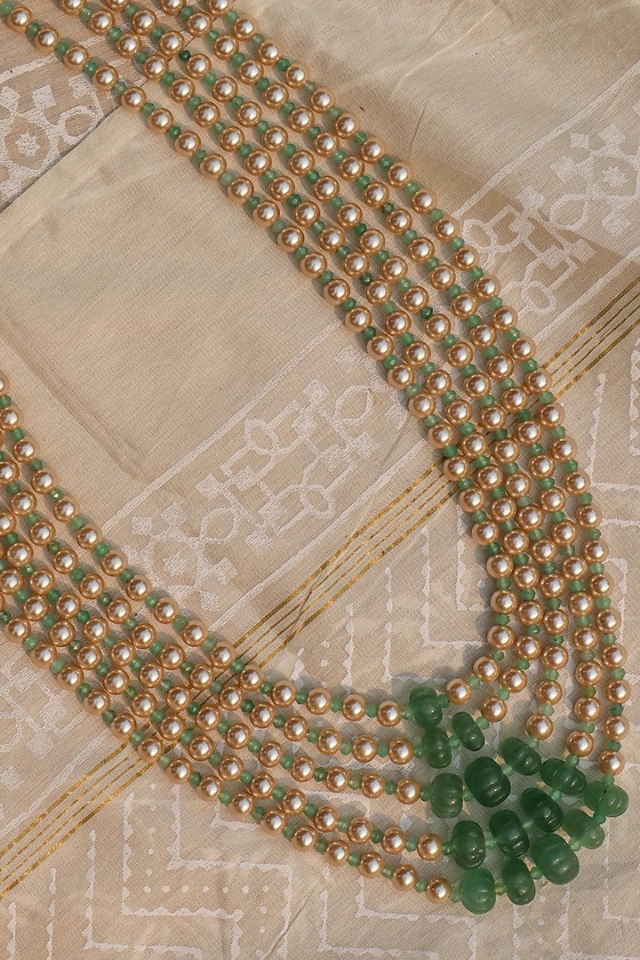 Gold Plated Jadau Kundan Polki Long Necklace by Zevar King at Pernia's Pop Up Shop