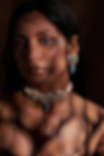 Gold Plated Jadau Kundan Polki Choker Necklace Set by Zevar King at Pernia's Pop Up Shop