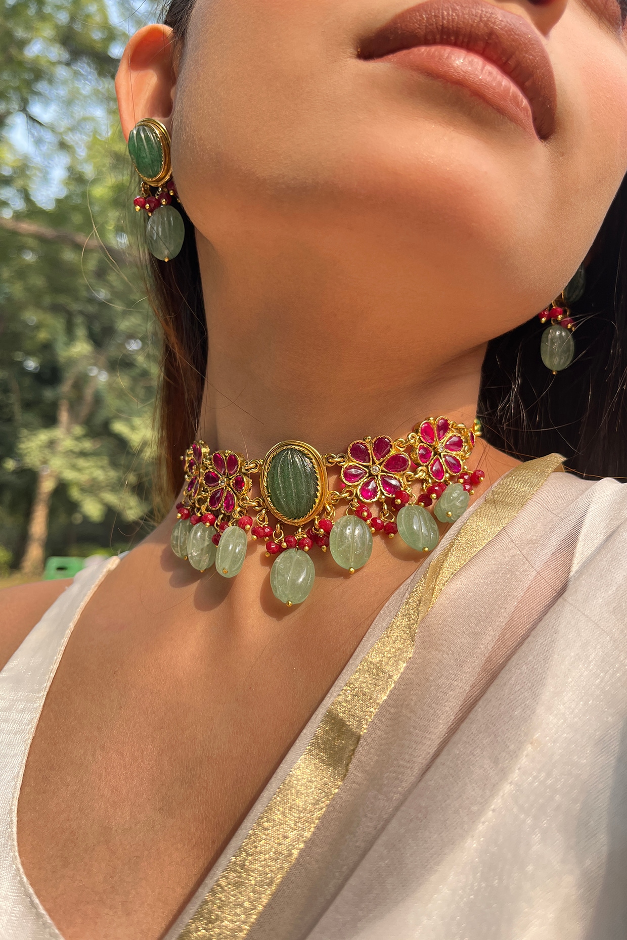 Polki deals kundan choker