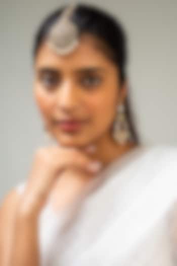 Gold Finish Red Kundan Polki Maangtikka by Zevar King at Pernia's Pop Up Shop