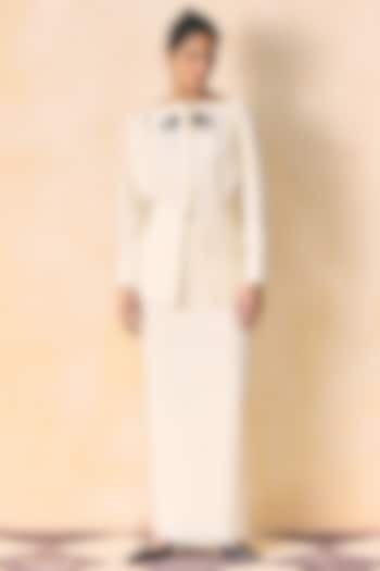 Ivory Elasticated Cotton Skirt by Zwaan at Pernia's Pop Up Shop