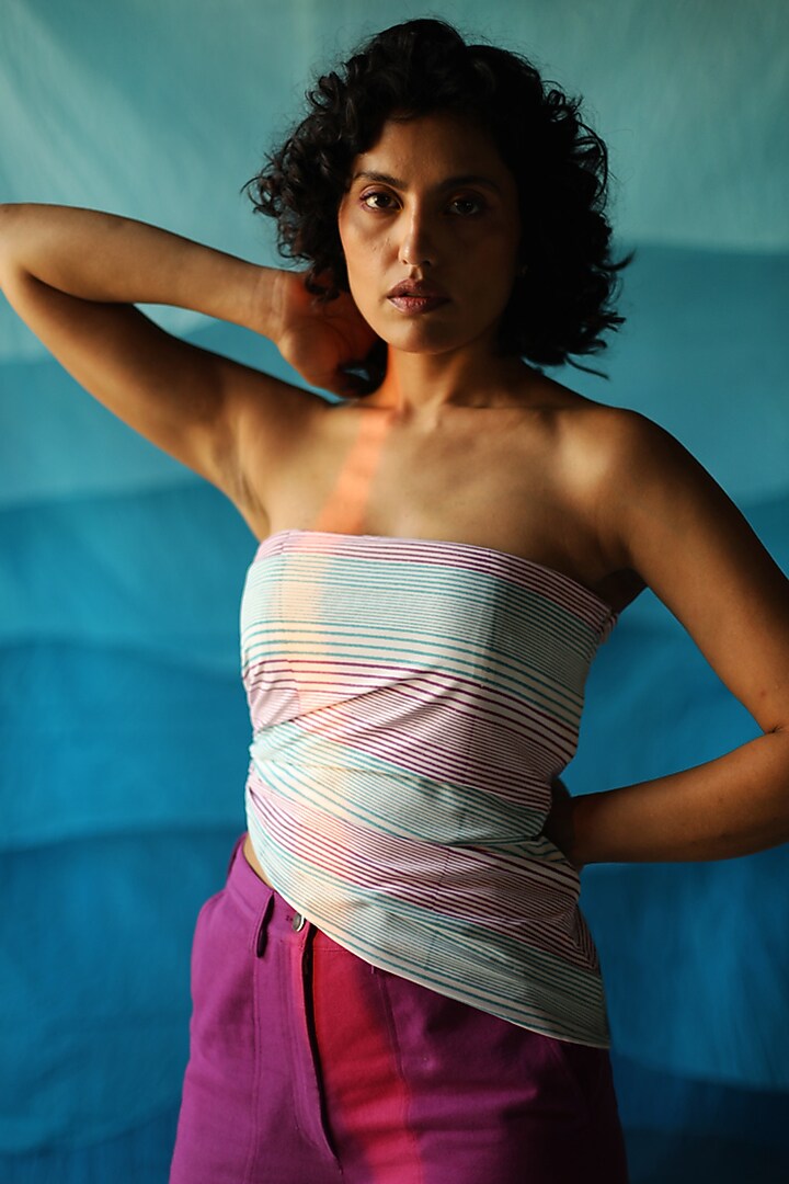 Purple Cotton Twill Pant Set by Zwaan at Pernia's Pop Up Shop