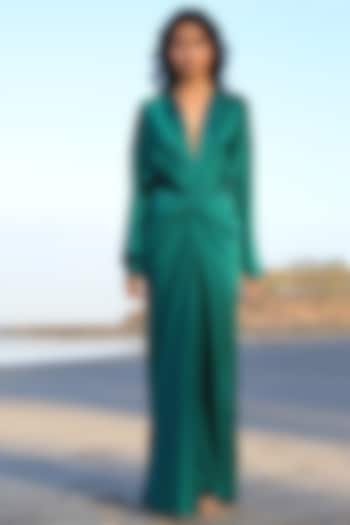 Green Kimono Shirt Dress by Zwaan at Pernia's Pop Up Shop
