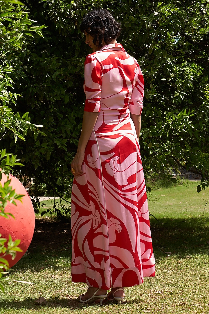 strapless open back dress 1950s Red Plaid Shirt Dress