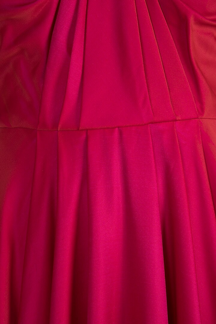 Fuchsia Spaghetti Drape Gown by Zwaan at Pernia's Pop Up Shop