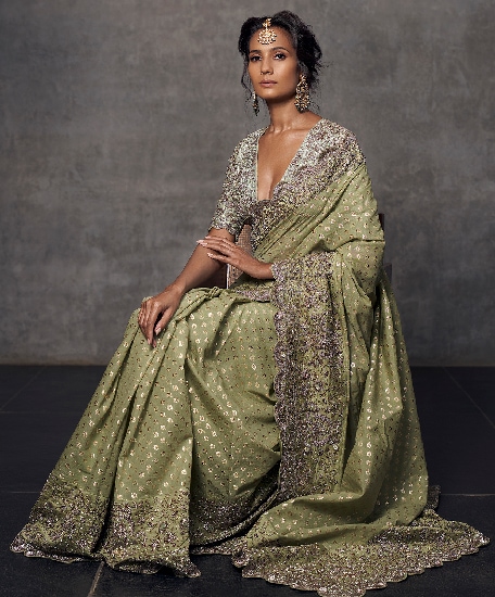 Green Women Designer Banarasi Silk Gown, Size: Free Size at Rs 699 in Surat