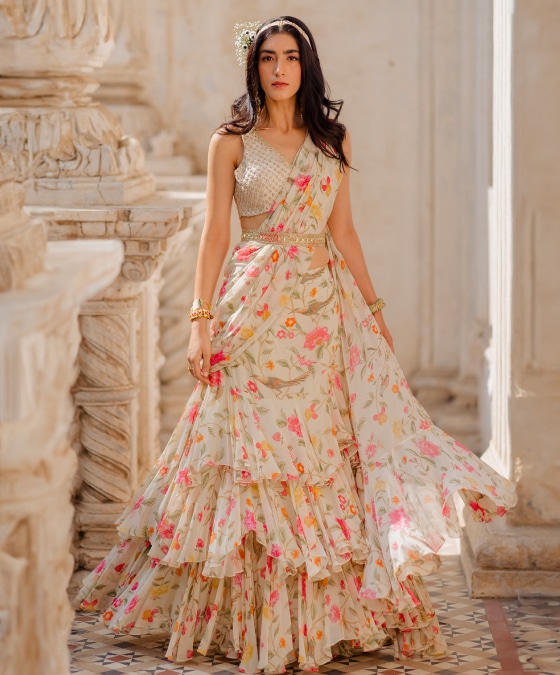 Curated Collection of Indian Designer Wear- Lehenga Set, Saree